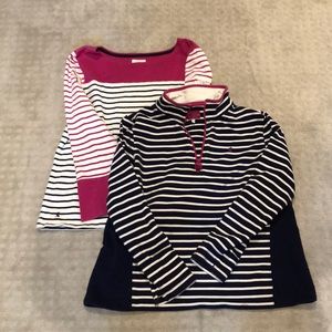 Joules Mariner Stripe XL Half Zip and Breton Shirt